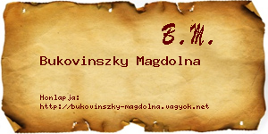 Bukovinszky Magdolna névjegykártya